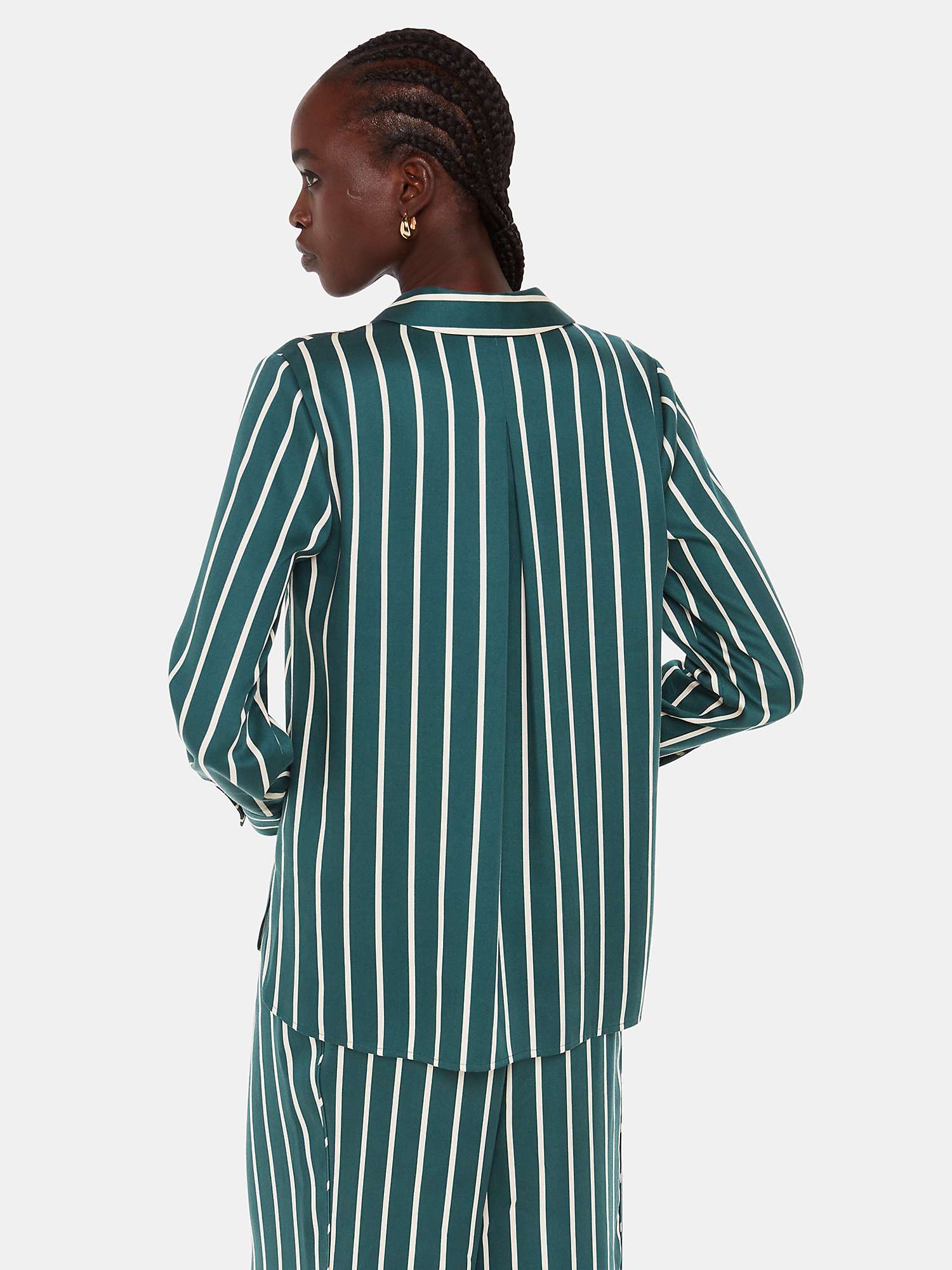 Buy Whistles Petite Alex Stripe Shirt, Green/Multi Online at johnlewis.com