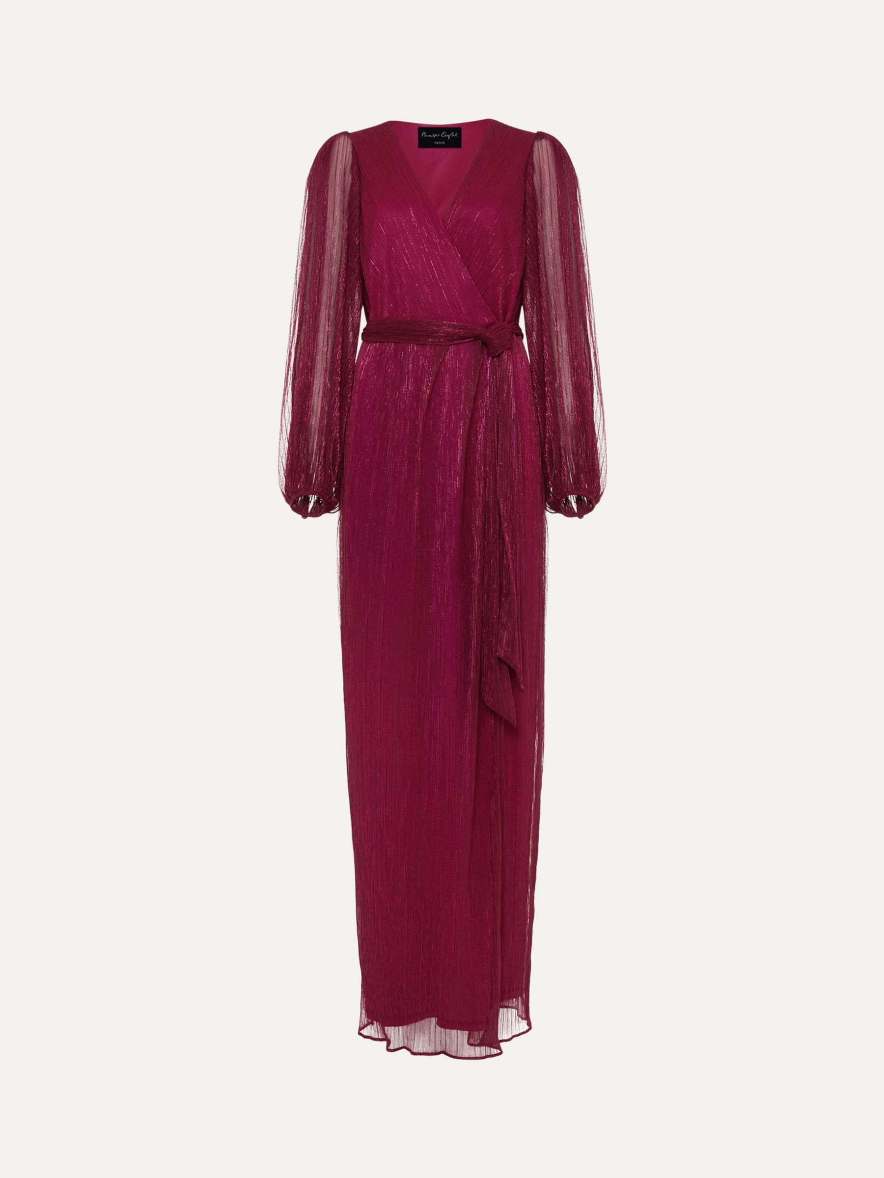 Phase Eight Petite Brielle Wrap Maxi Dress, Pink at John Lewis & Partners