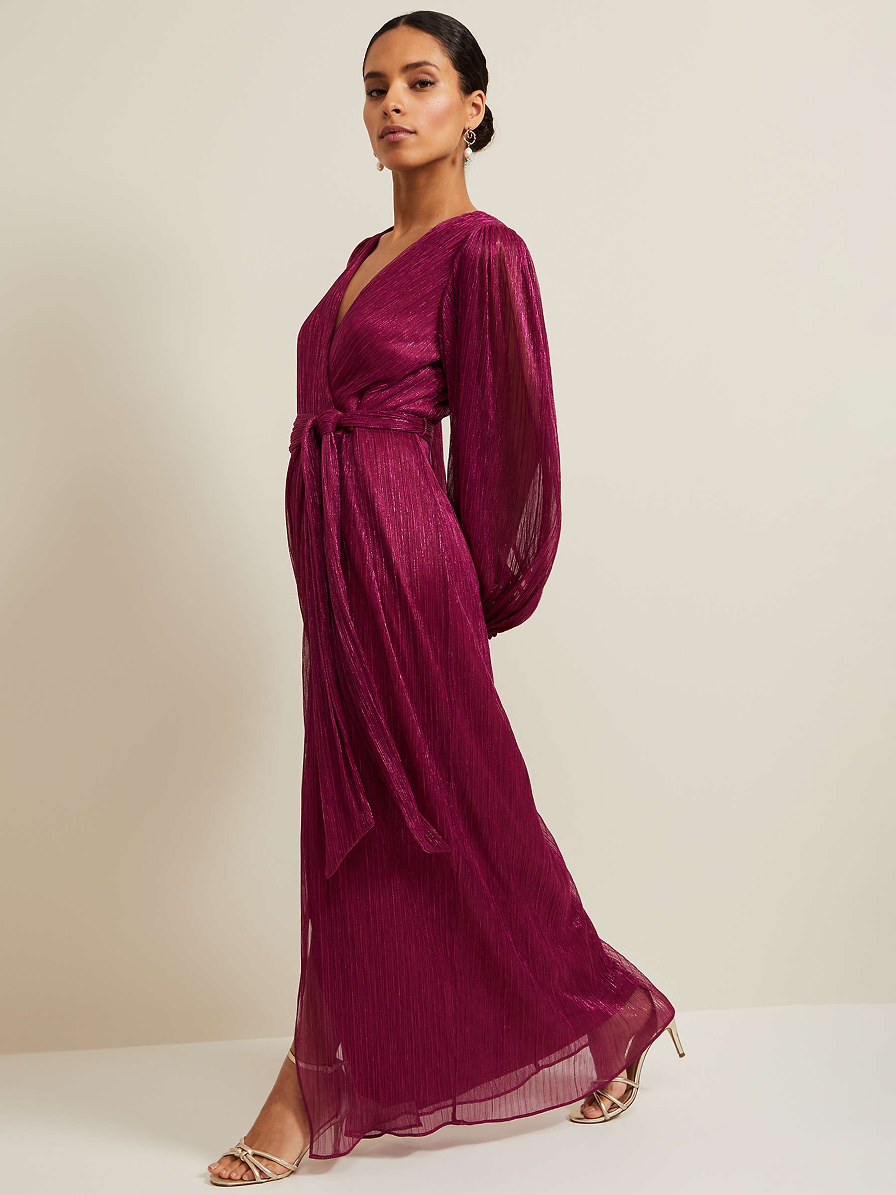 Buy Phase Eight Petite Brielle Wrap Maxi Dress, Pink Online at johnlewis.com