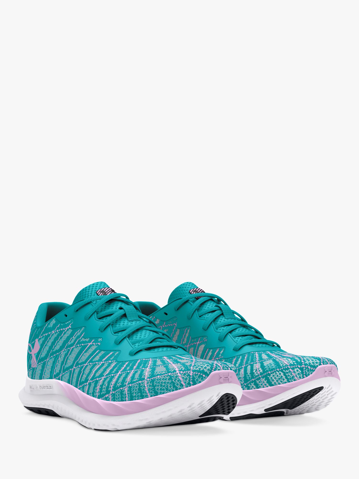 Buy Under Armour Charged Women's Running Shoes, Teal/Purple Ace Online at johnlewis.com