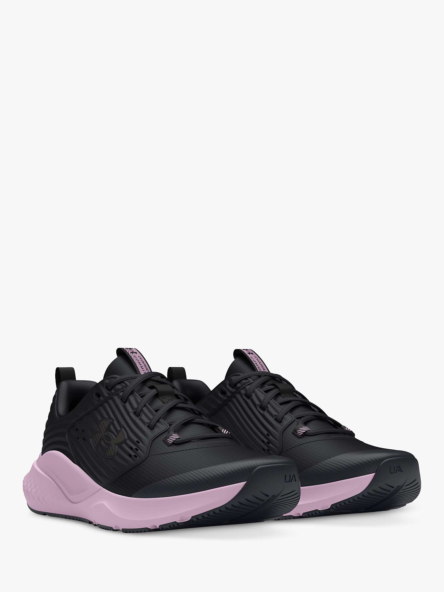 Buy Under Armour Charged Women's Sports Shoes, Black/Purple Online at johnlewis.com