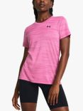 Under Armour Tech Tiger Short Sleeve T-Shirt, Astro Pink / Black