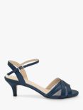 Paradox London Mowenna Shimmer Heel Sandals, Navy