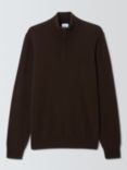 John Lewis Cashmere Half Zip Jumper, Mole