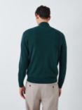 John Lewis Cashmere Half Zip Jumper, Wintergreen