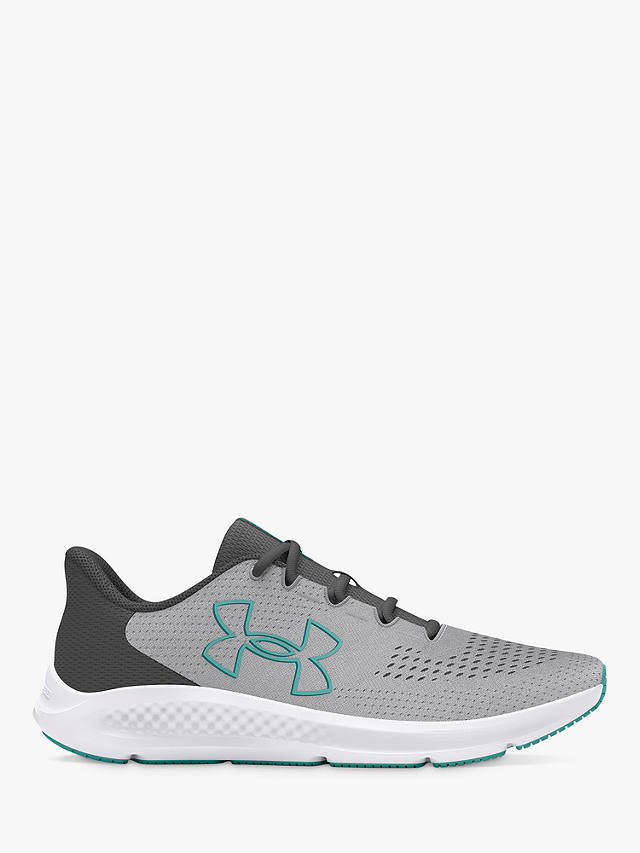 Under Armour Charged Pursuit 3 Big Logo Running Shoes, Rock/Turquoise