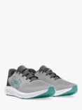 Under Armour Charged Pursuit 3 Big Logo Running Shoes, Rock/Turquoise, Rock /Turquoise