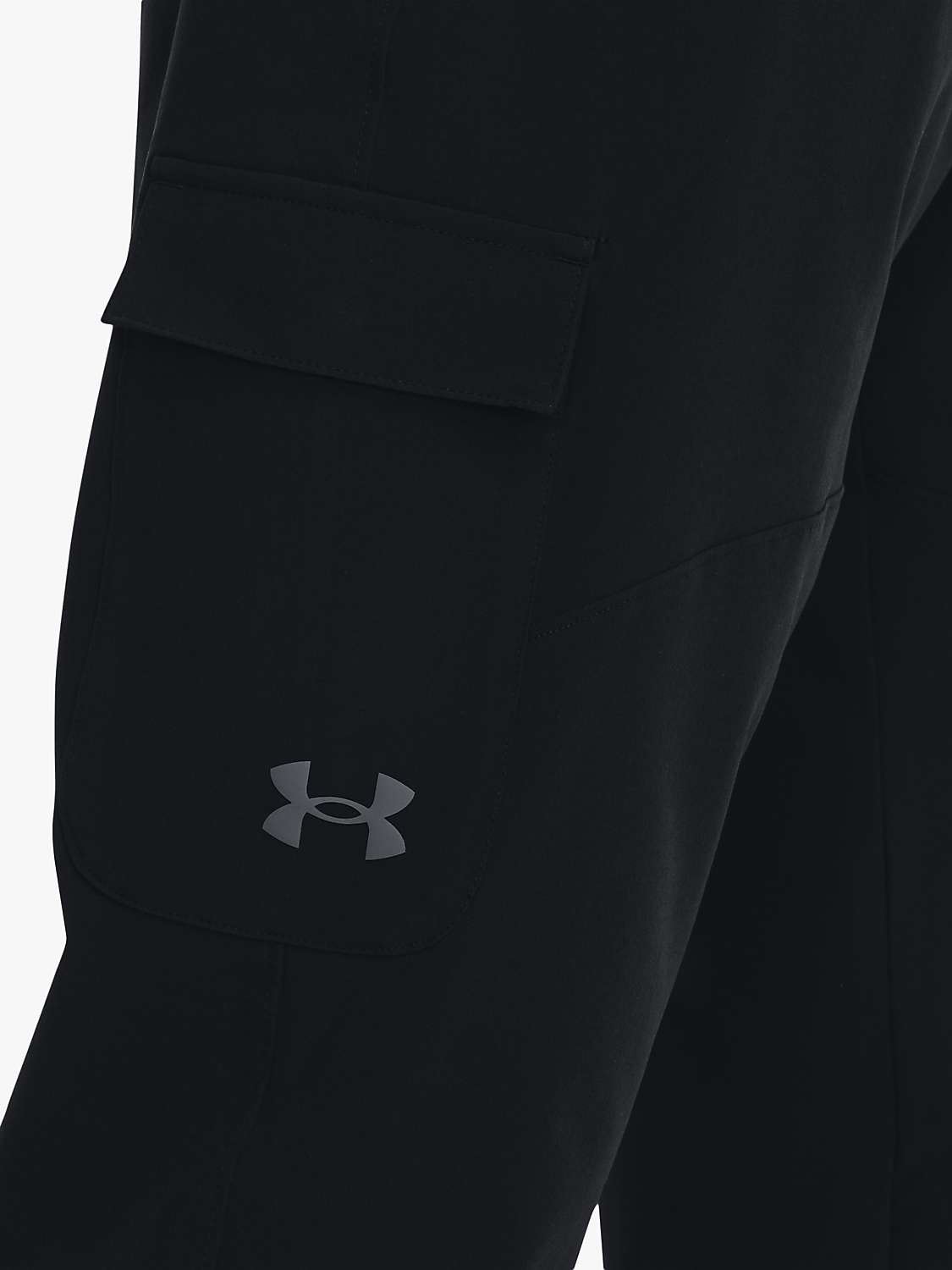 Buy Under Armour Stretch Woven Cargo Trousers, Black Online at johnlewis.com