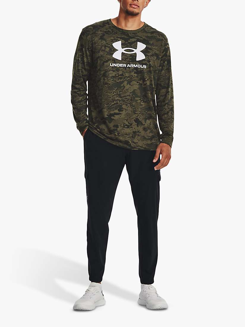 Buy Under Armour Stretch Woven Cargo Trousers, Black Online at johnlewis.com