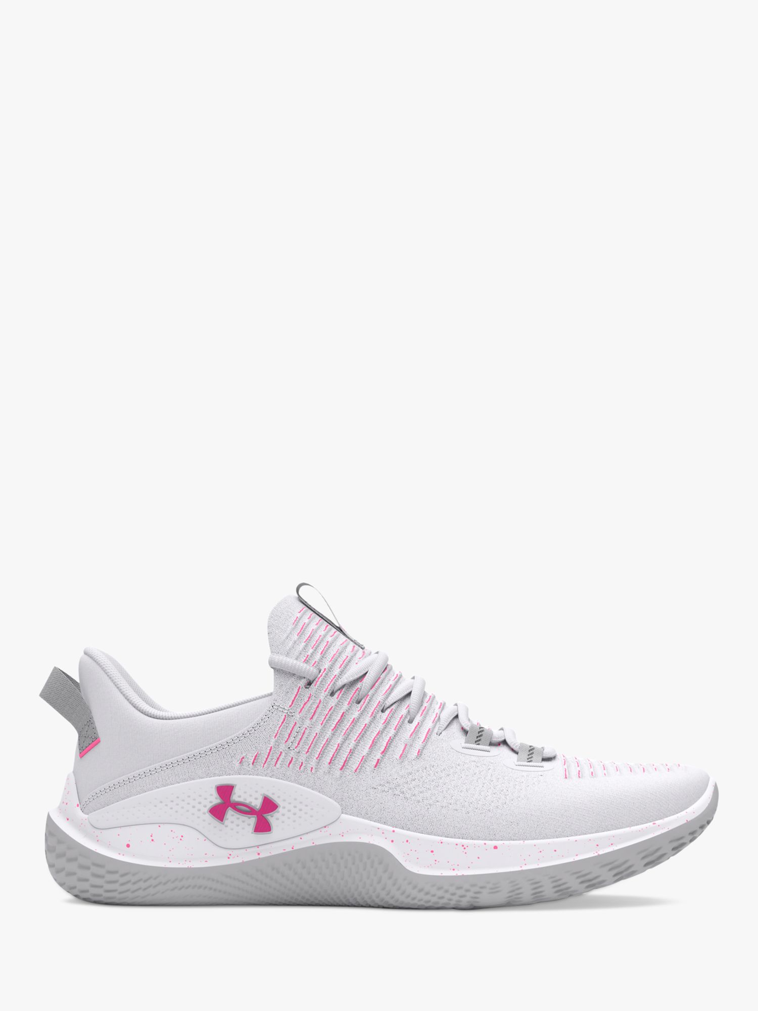 Under Armour Flow Dynamic Women's Training Shoes, White/Grey, 5