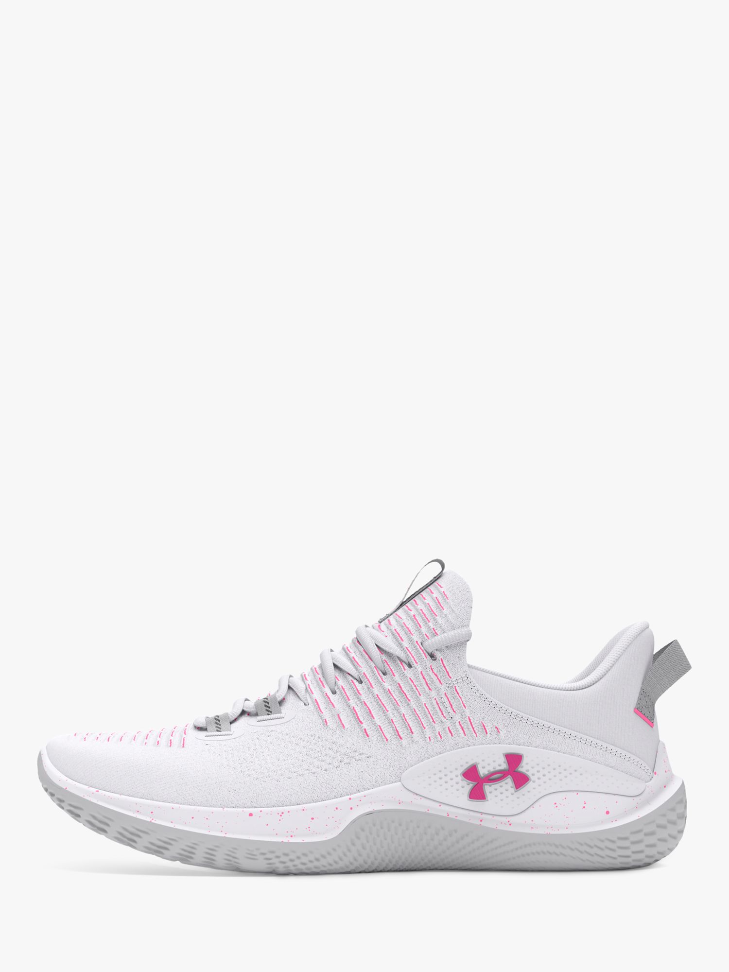 Under Armour Flow Dynamic Women's Training Shoes, White/Grey, 5