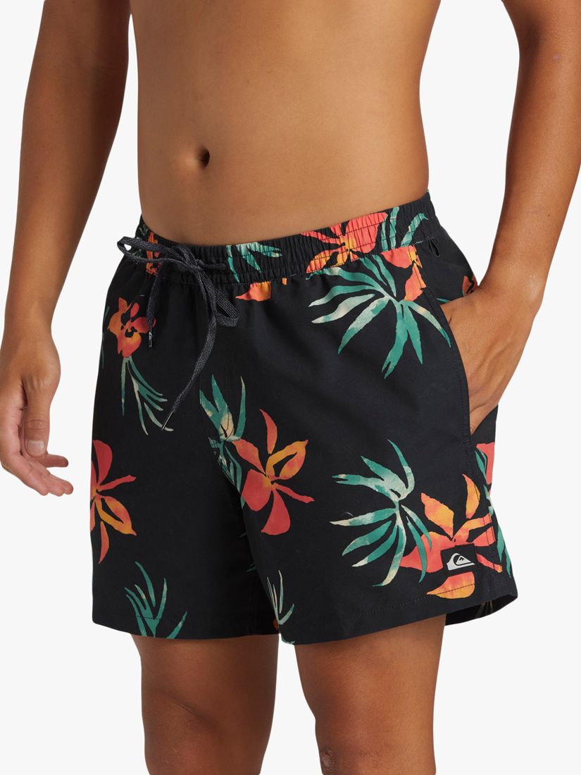 Buy Quiksilver Mix Volley Swim Shorts, Black/Multi Online at johnlewis.com