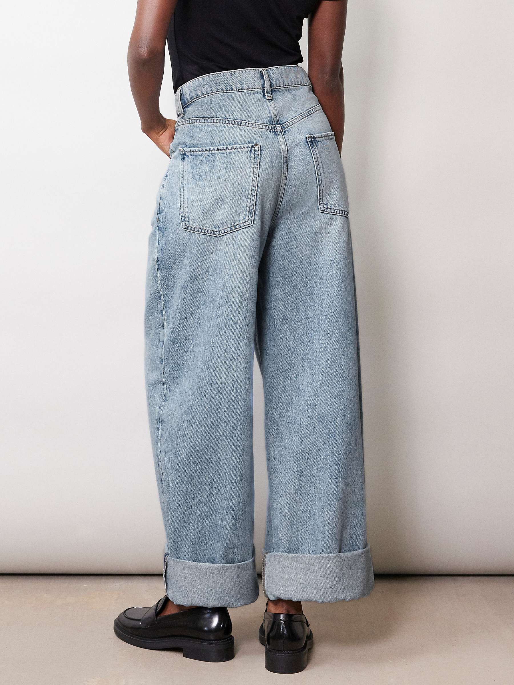 Buy Albaray Turn Up Jeans, Indigo Online at johnlewis.com