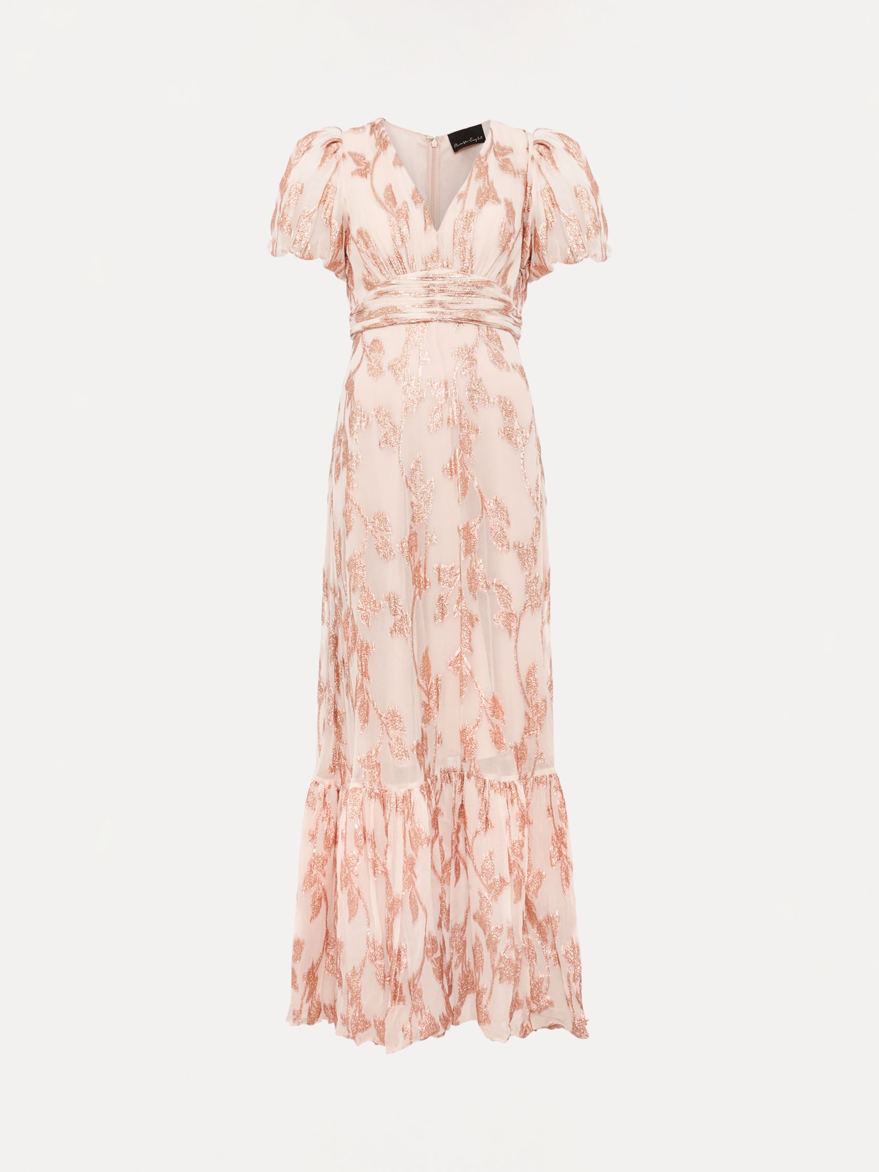 Phase Eight Genette Maxi Dress, Pale Pink, 12