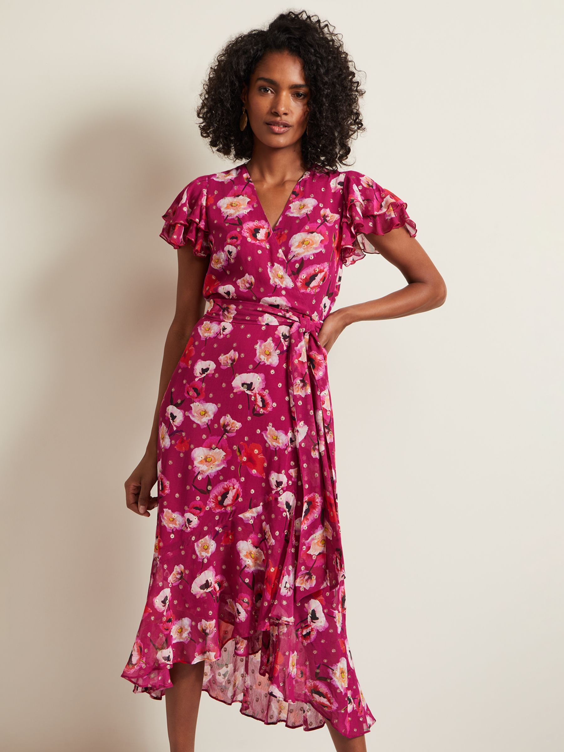 Buy Phase Eight Nadine Floral Midi Dress, Multi Online at johnlewis.com