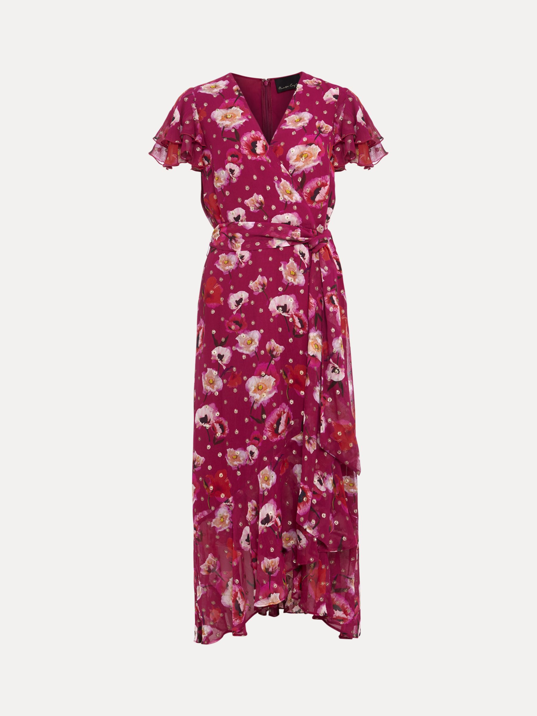 Buy Phase Eight Nadine Floral Midi Dress, Multi Online at johnlewis.com