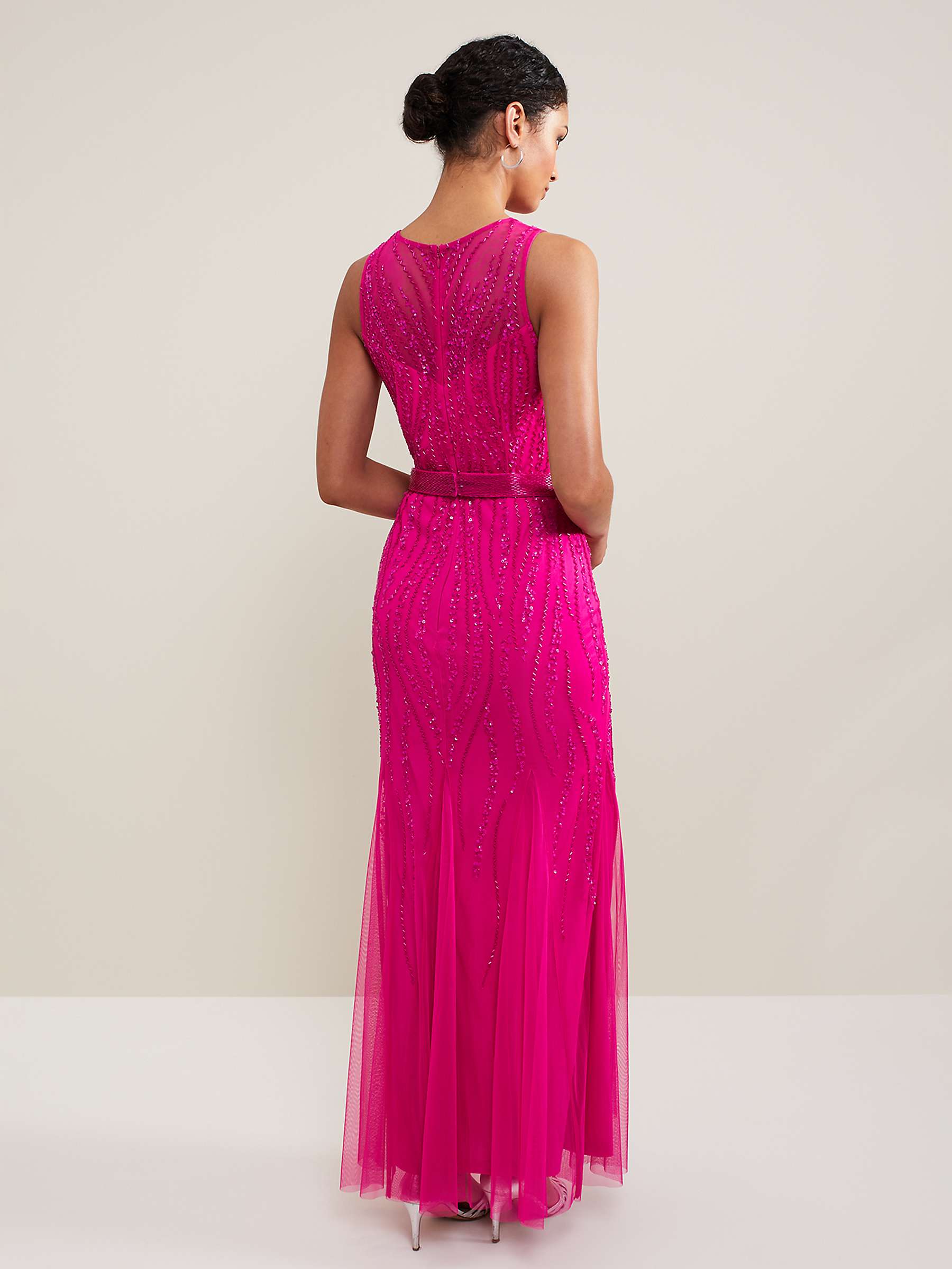 Buy Phase Eight Collection 8 Rowena Embellished Maxi Dress, Fuchsia Online at johnlewis.com