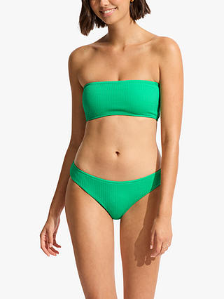 Seafolly Sea Dive Bandeau Bikini Top, Jade