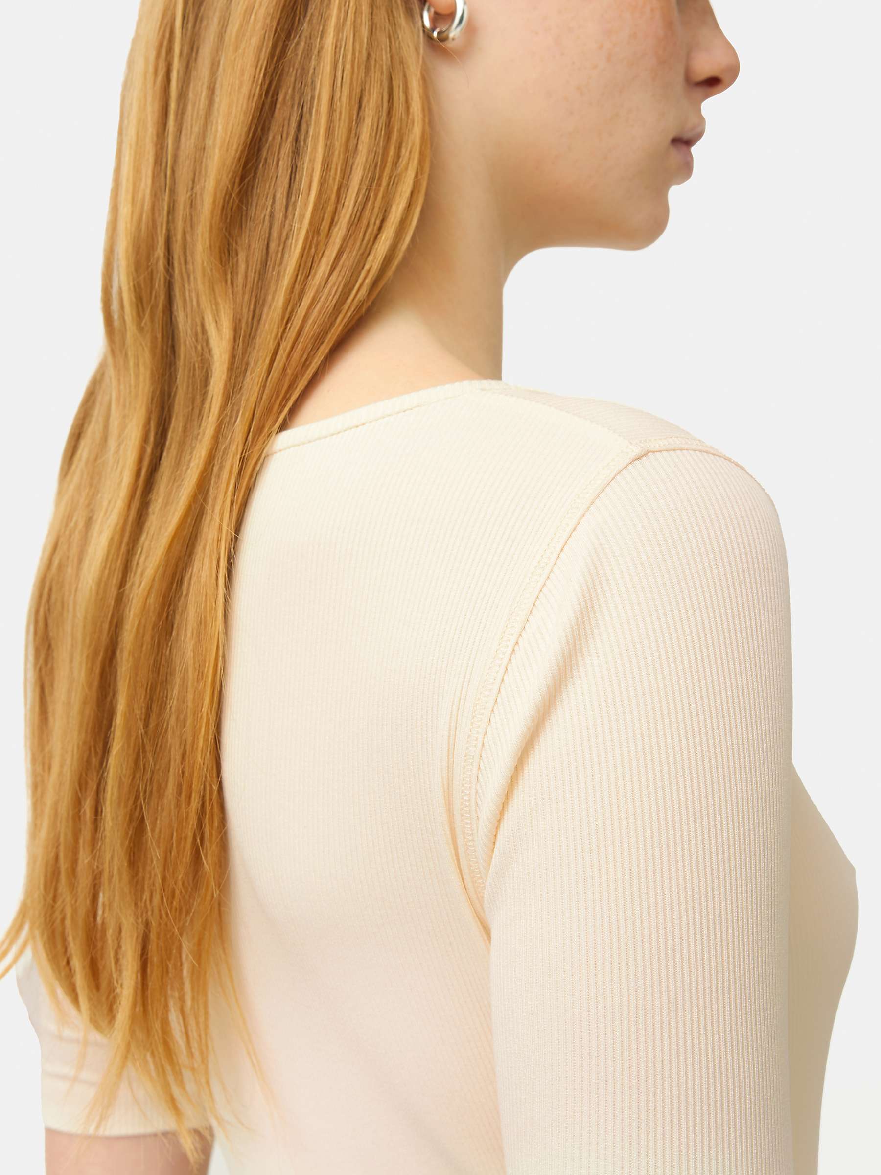 Buy Jigsaw Scoop Neck Ribbed Top Online at johnlewis.com