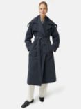 Jigsaw Nelson Trench Coat, Navy, Navy