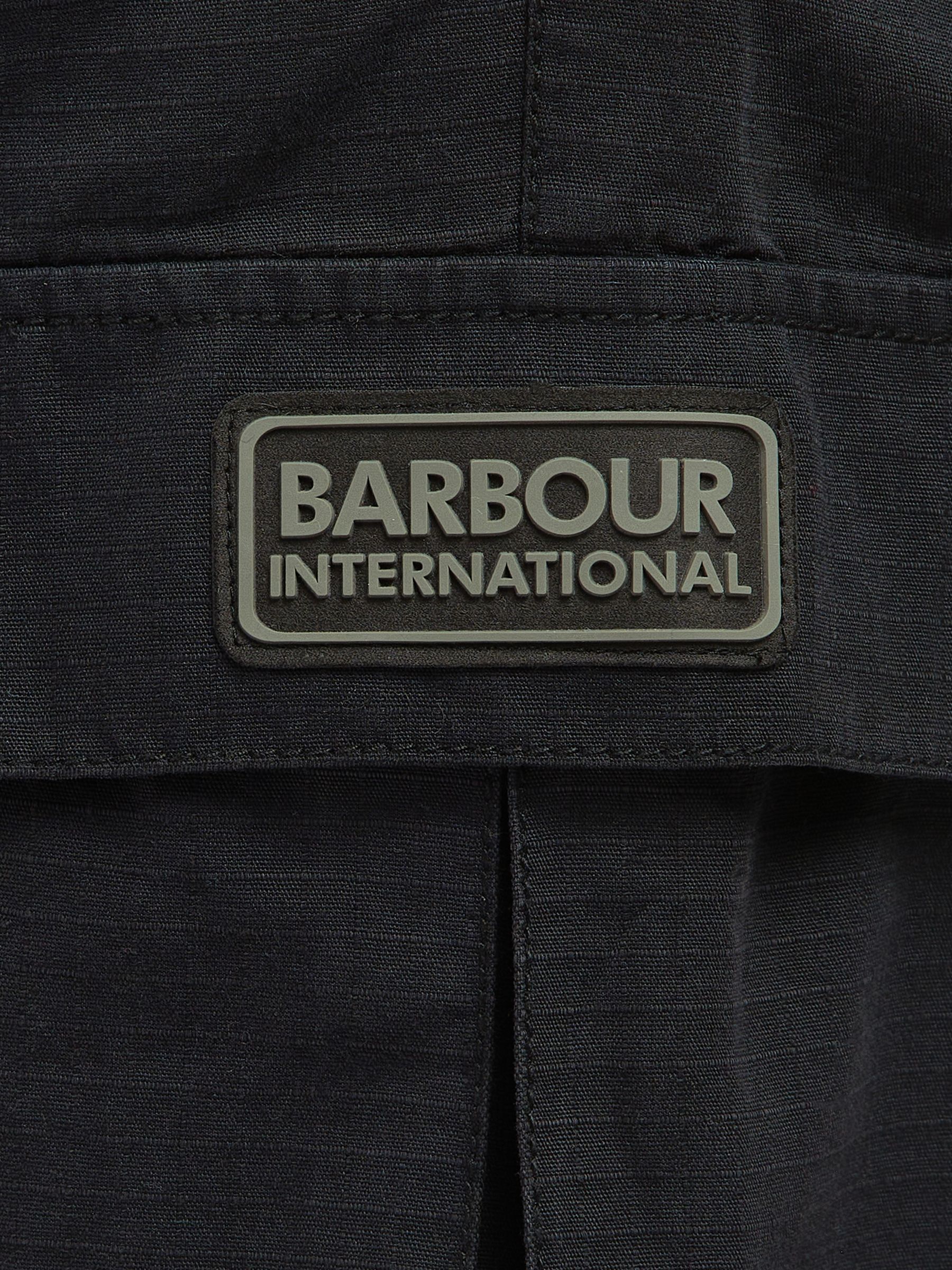 Barbour International Penton Cargo Trousers, Black at John Lewis & Partners