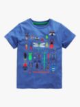 Mini Boden Kids' Bugs Print T-Shirt, Navy