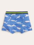 Mini Boden Kids' Shark and Stripe Boxers, Pack of 5, Multi