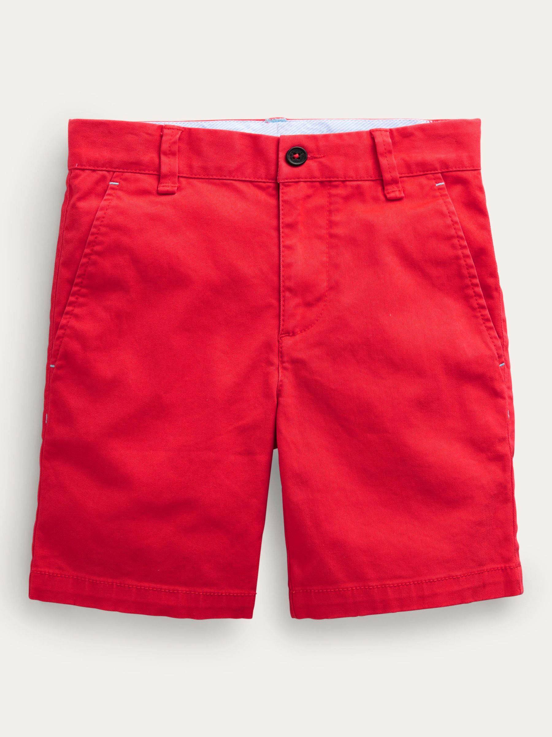 Mini Boden Kids' Classic Chino Shorts, Jam Red, 3 years