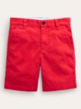 Mini Boden Kids' Classic Chino Shorts, Jam Red