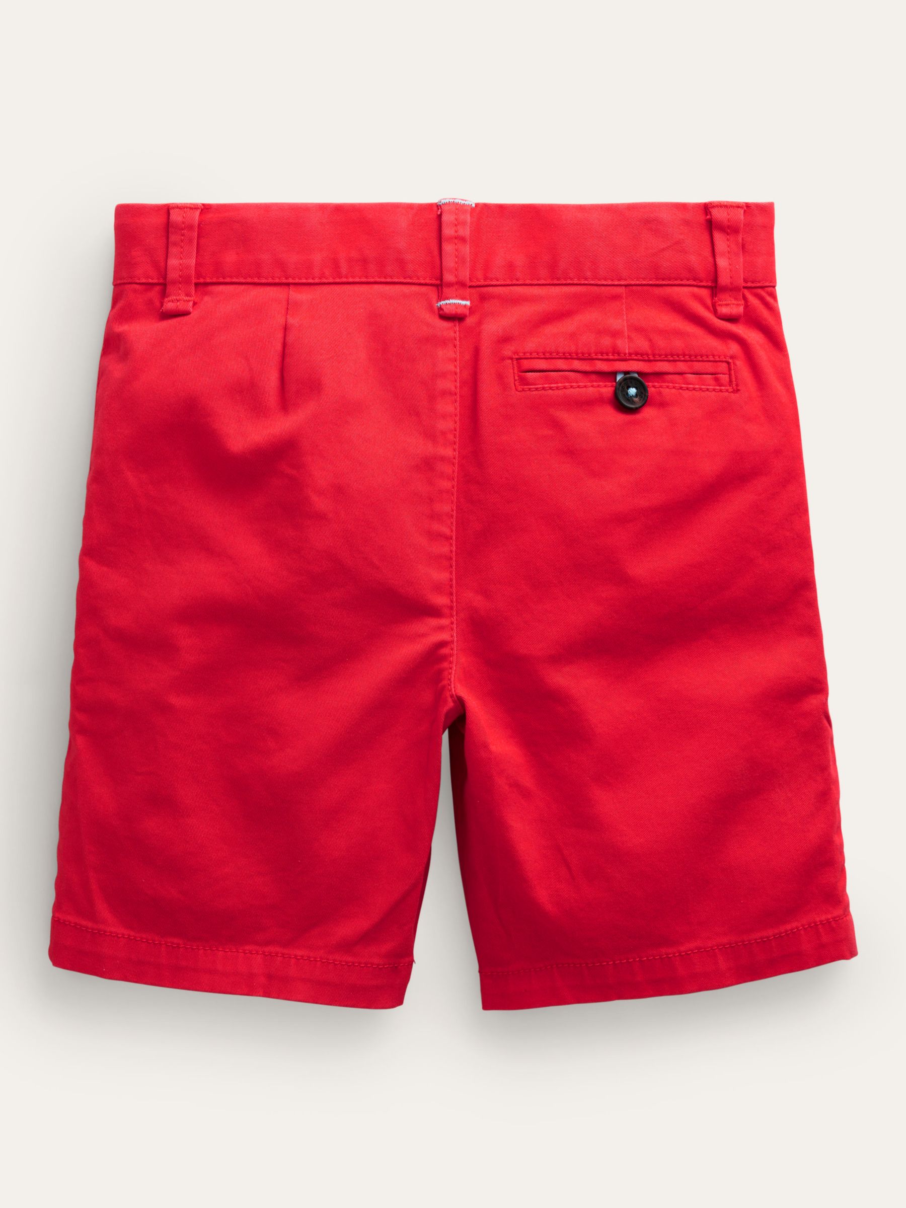 Mini Boden Kids' Classic Chino Shorts, Jam Red, 3 years