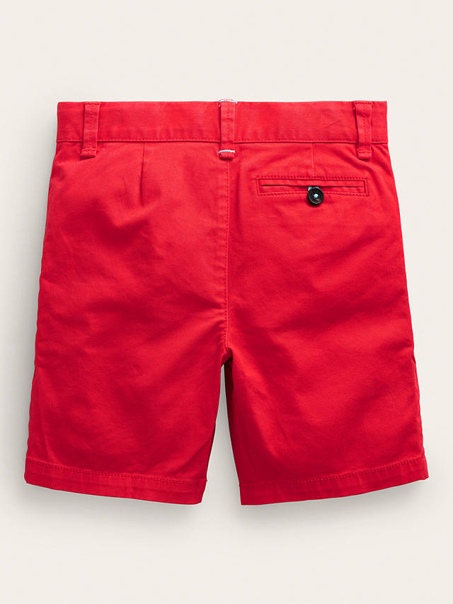 Mini Boden Kids' Classic Chino Shorts, Jam Red