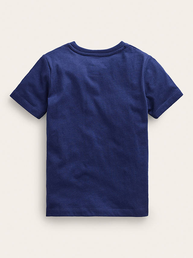Mini Boden Kids' Glow-In-The-Dark Jellyfish T-Shirt, Navy