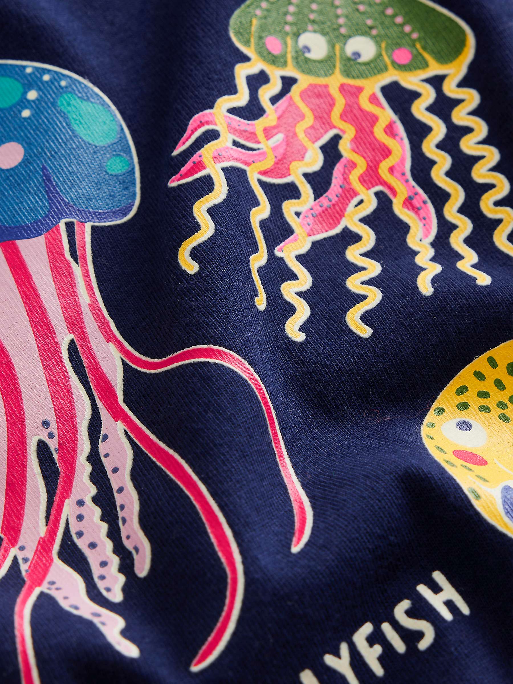 Buy Mini Boden Kids' Glow-In-The-Dark Jellyfish T-Shirt, Navy Online at johnlewis.com