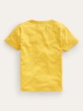 Mini Boden Kids' Superstitch Shark T-Shirt, Gooseberry Yellow