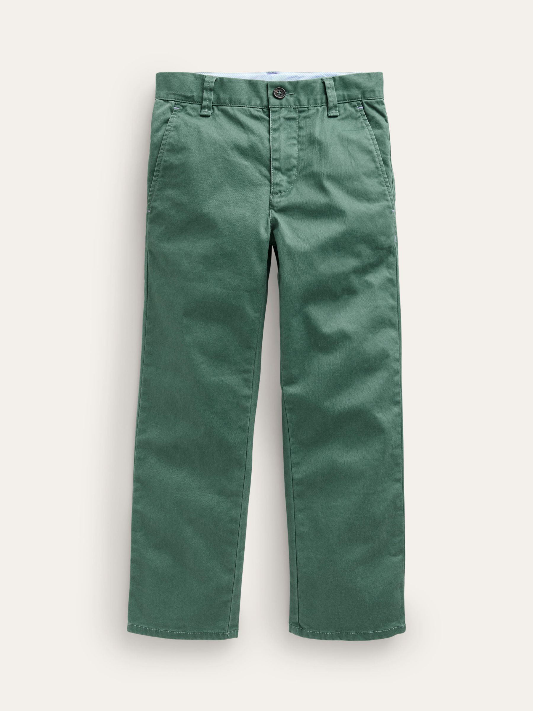 Mini Boden Kids' Classic Relax Fit Chinos, Spruce Green at John Lewis ...
