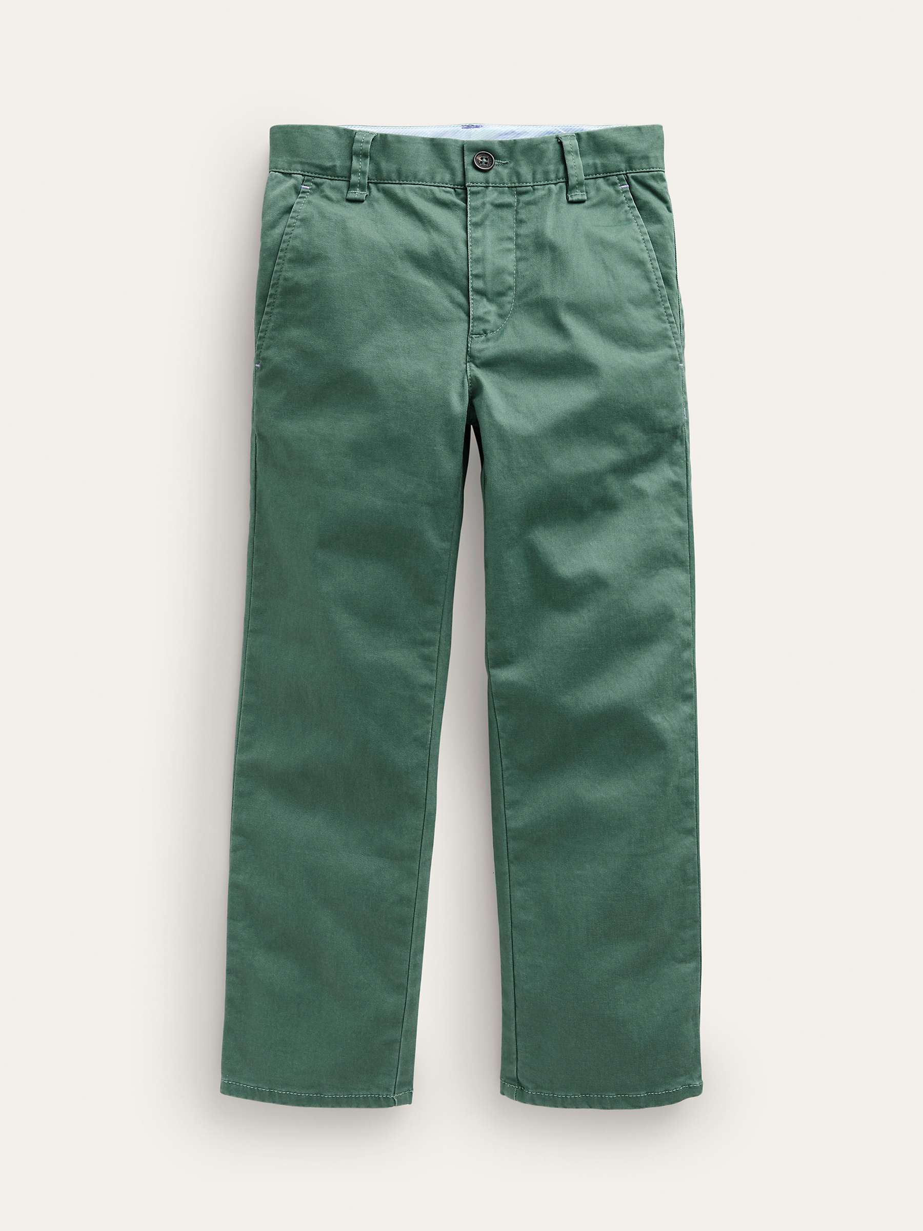 Buy Mini Boden Kids' Classic Relax Fit Chinos, Spruce Green Online at johnlewis.com