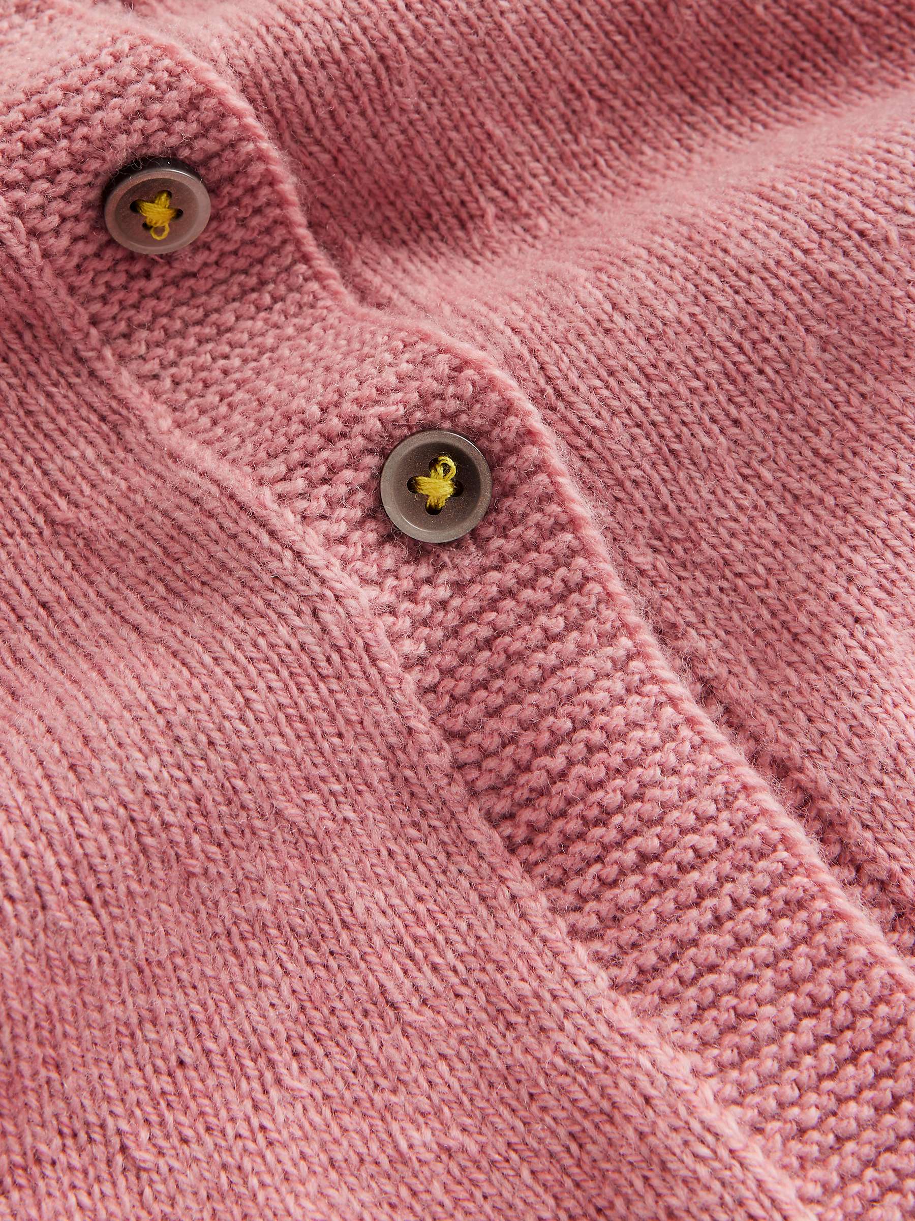Buy Mini Boden Kids' Embroidered Chicks Wool Blend Cardigan, Almond Pink Online at johnlewis.com