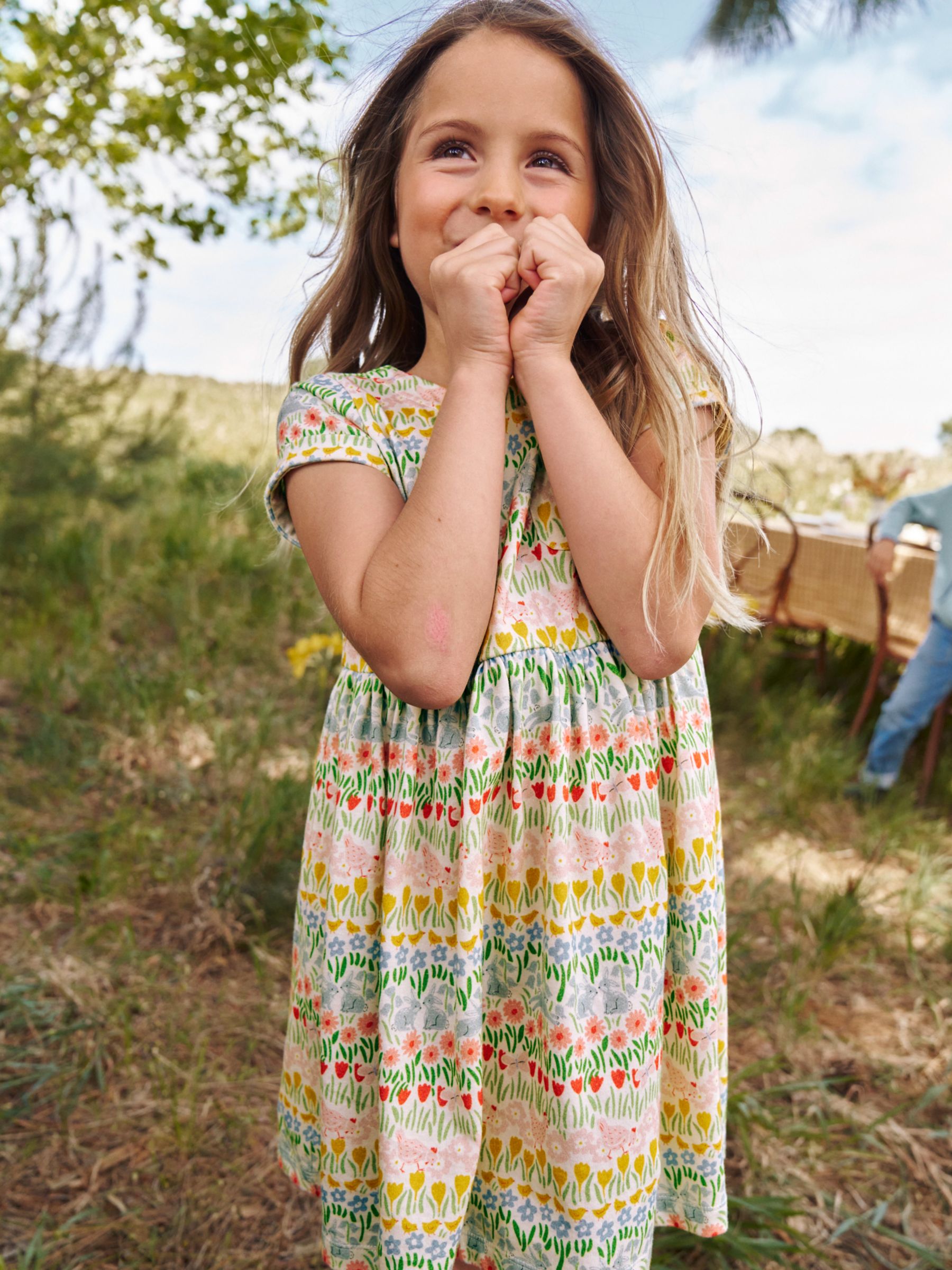 Buy Mini Boden Kids' Fun Spring Stripe Short Sleeve Jersey Dress, Multi Online at johnlewis.com