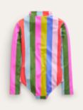 Mini Boden Kids' Rainbow Stripe Long Sleeved Swimsuit, Multi