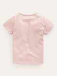 Mini Boden Kids' Flower Print Graphic T-Shirt, Dusty Pink