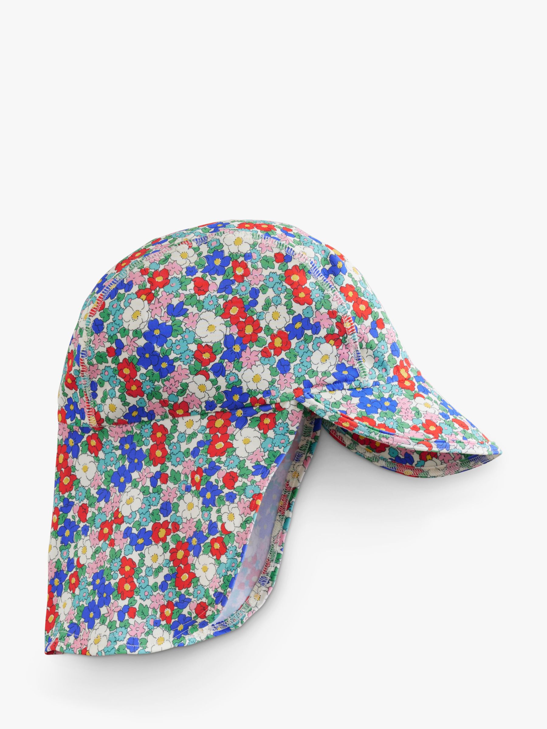 Mini Boden Kids' Floral Print Sun Safe Swim Hat, Nautical Floral, 12-24 months