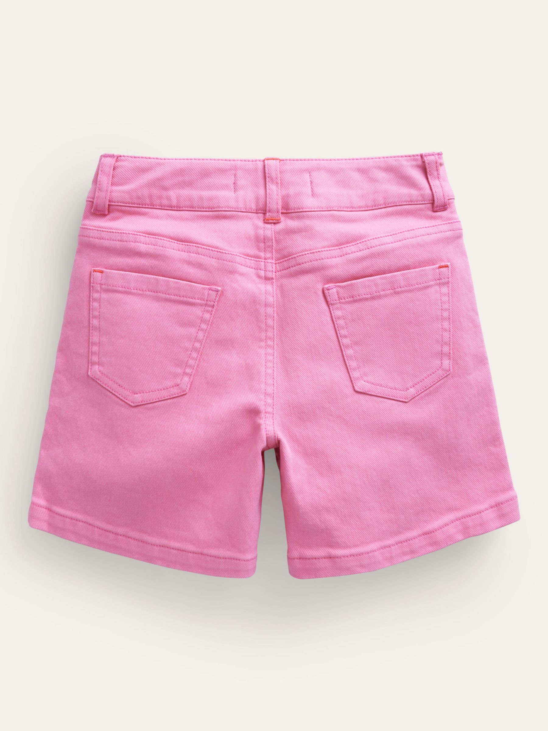 Mini Boden Kids' Denim Shorts, Strawberry Milkshake, 3 years
