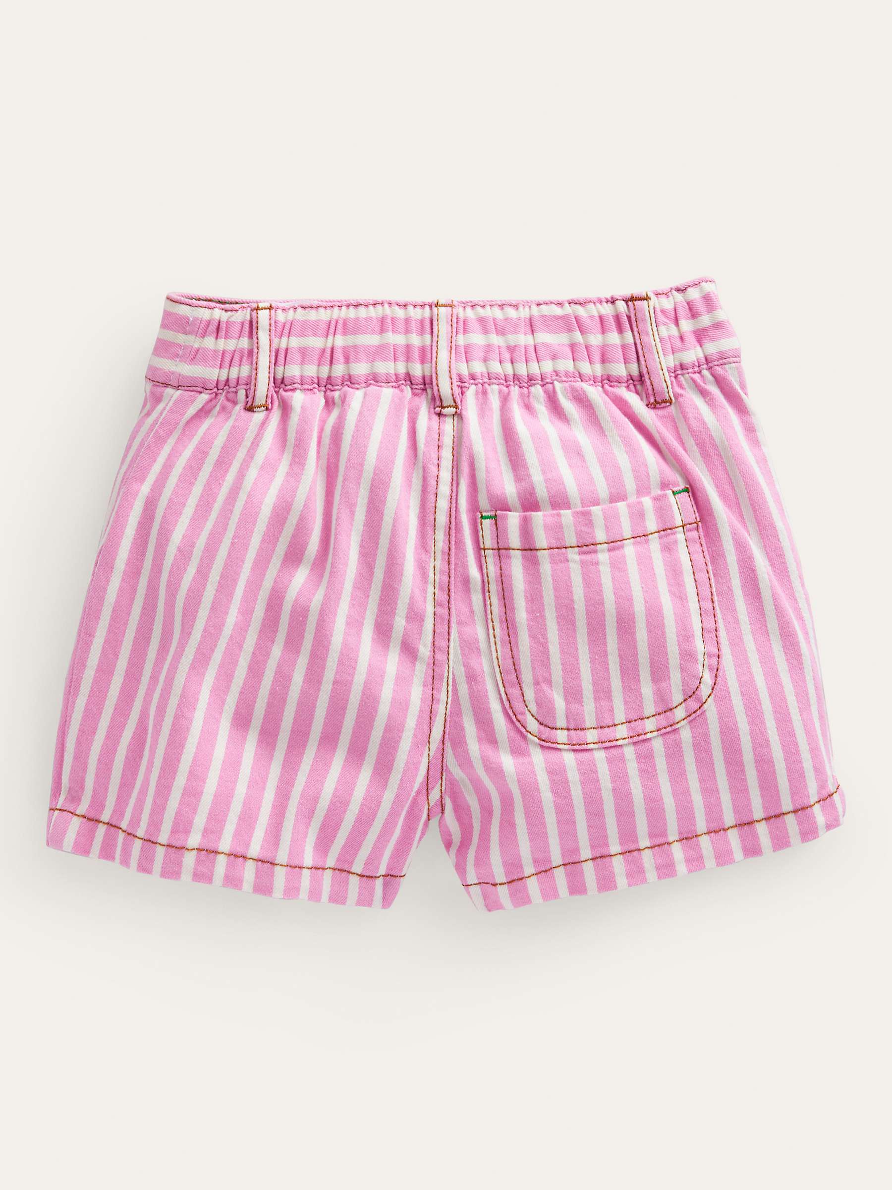 Buy Mini Boden Girl's Tulip Patch Pocket Shorts, Pink/Ivory Online at johnlewis.com