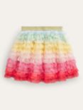 Mini Boden Kids' Rainbow Tulle Ruffle Skirt, Multi