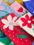 Mini Boden Kids' Floral Print Socks, Pack of 7, Multi