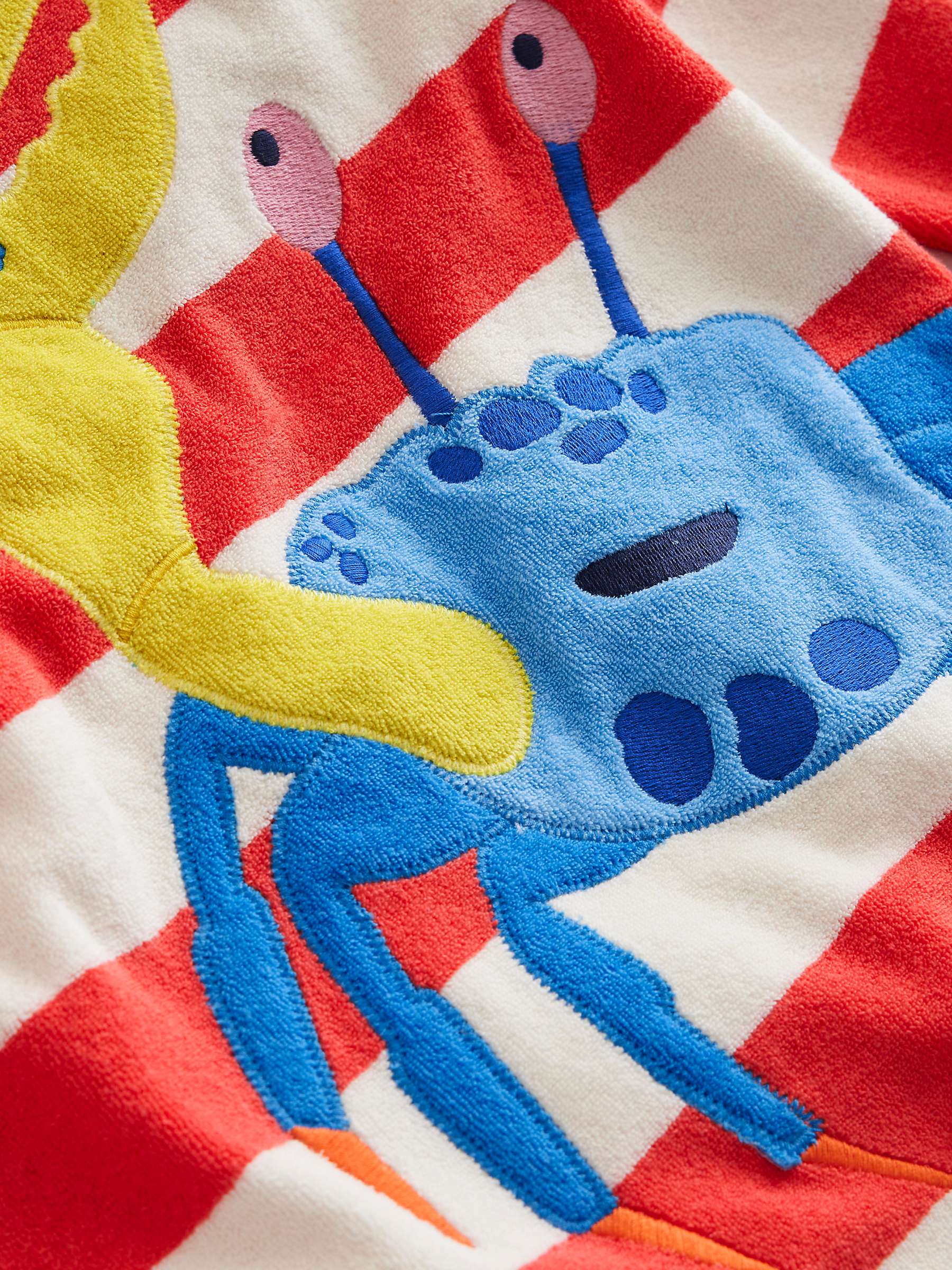 Buy Mini Boden Kids' Crab Applique Towelling Throw On, Jam/Ivory Online at johnlewis.com