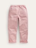 Mini Boden Kids' Floral Embroidered Pull On Trousers, Dusty Pink