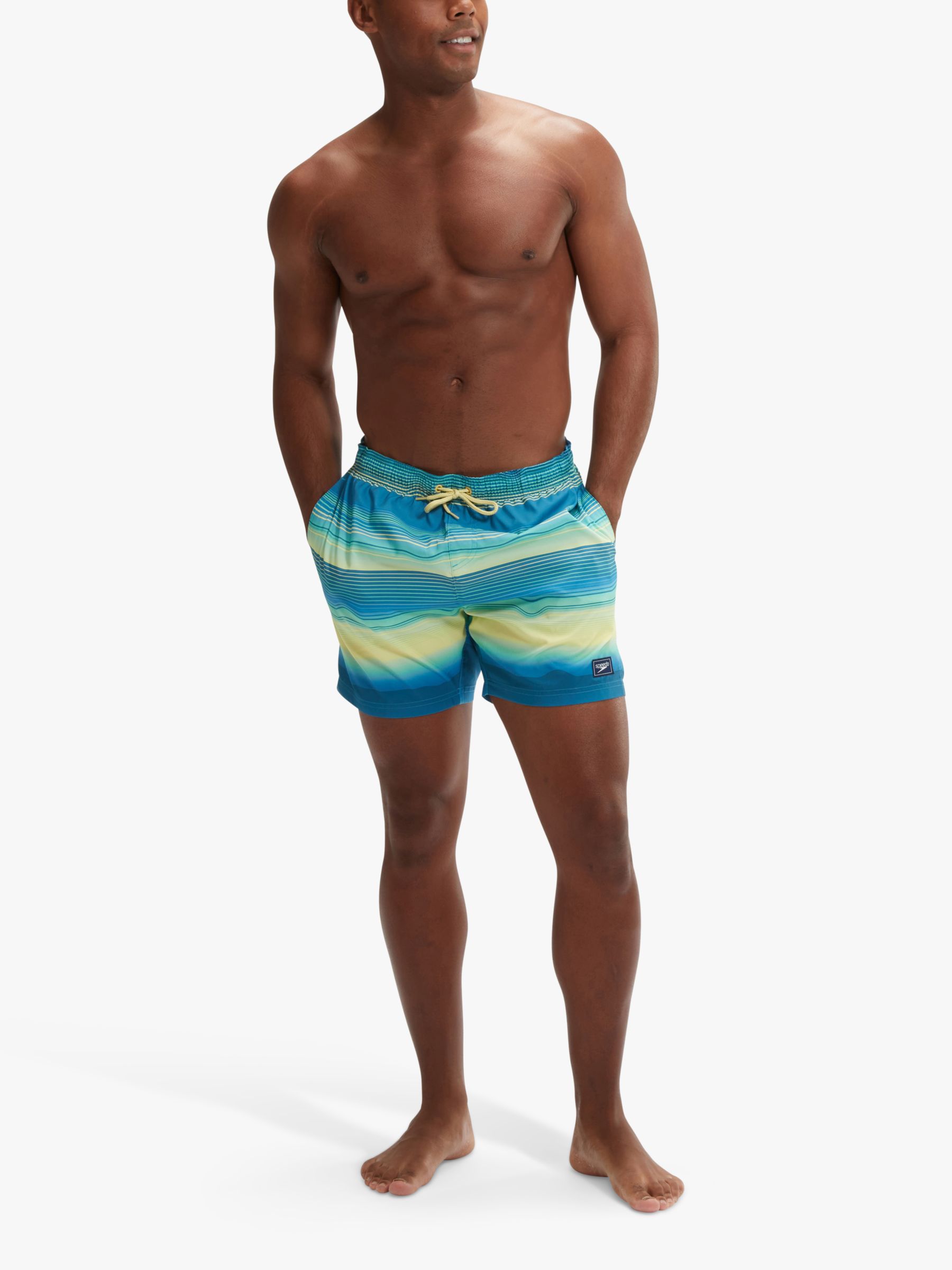 Speedo Hyper Boom Spliced Jammer Swim Shorts, Marine Blue/Bolt, S