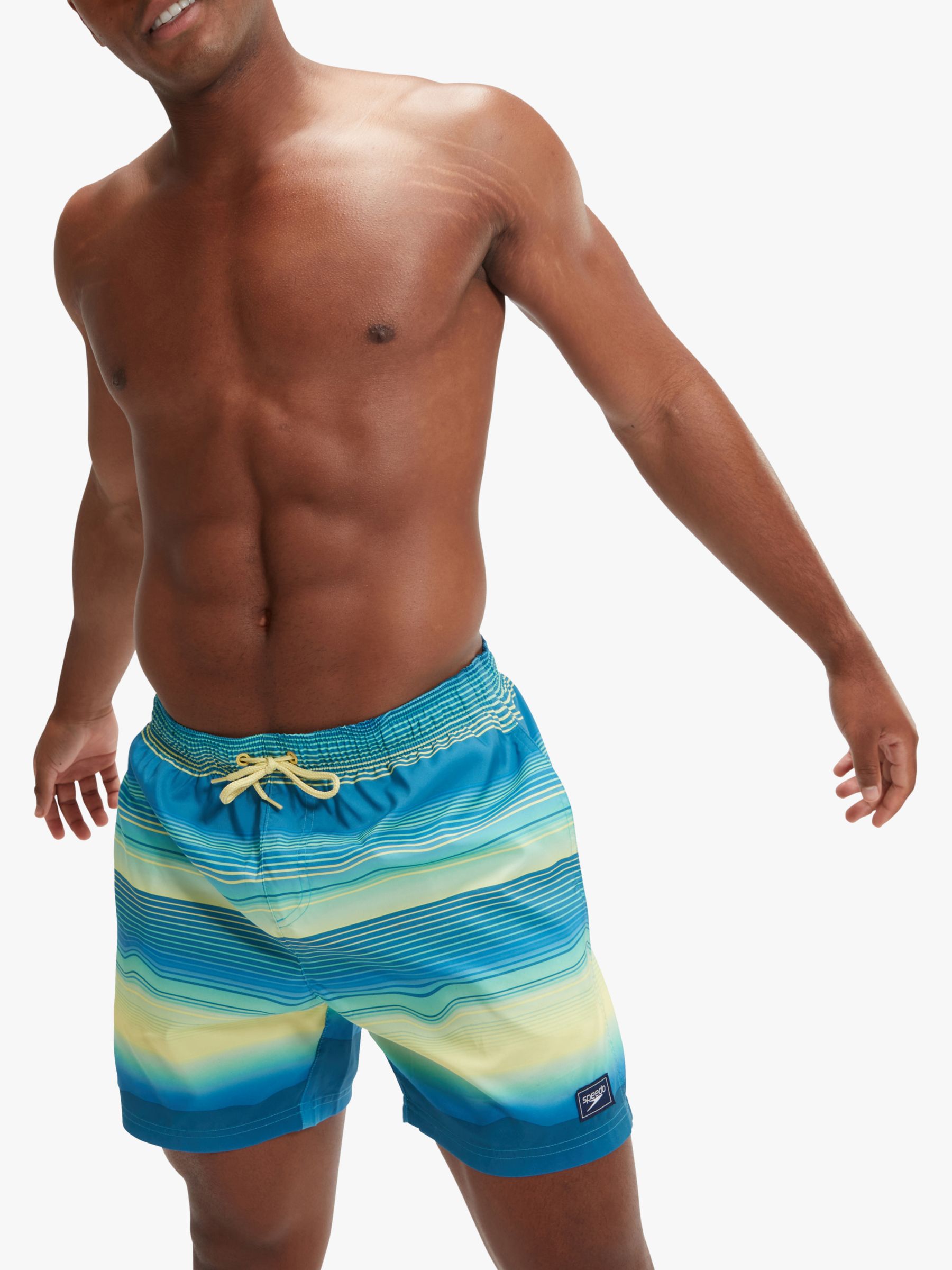 Speedo Hyper Boom Spliced Jammer Swim Shorts, Marine Blue/Bolt, S