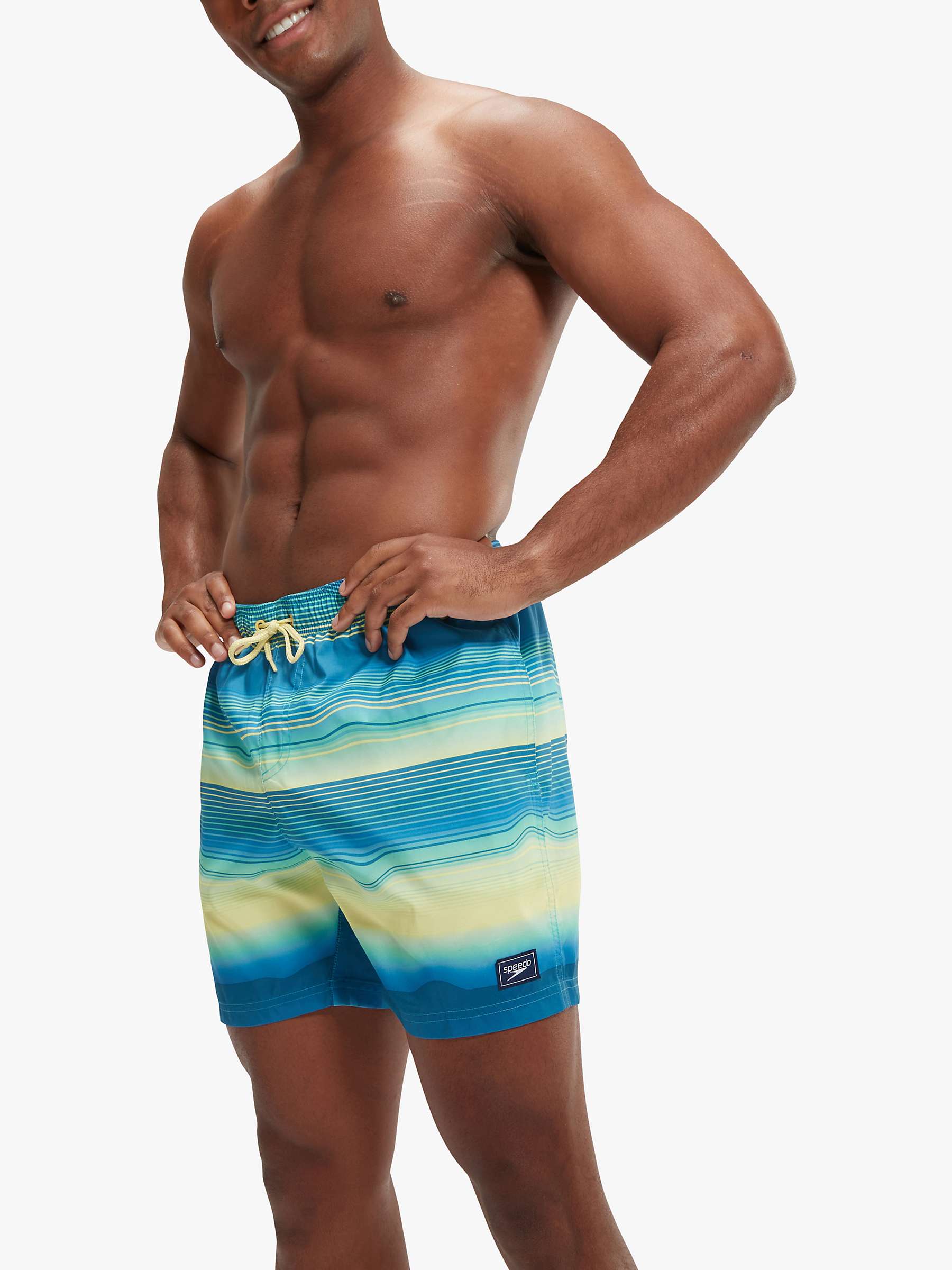 Buy Speedo Hyper Boom Spliced Jammer Swim Shorts, Marine Blue/Bolt Online at johnlewis.com